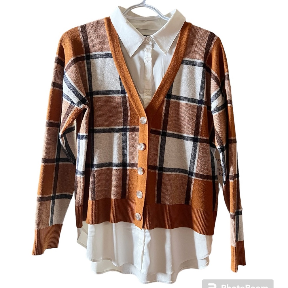 Rachel Zoe Women’s Plaid Sweater 2:1
